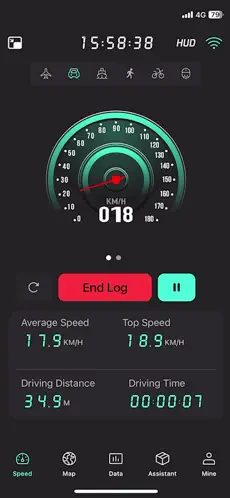 Velocify App Interface - Professional Speed Measurement